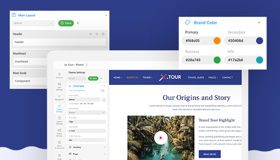 travel booking Joomla template built with t4 framework
