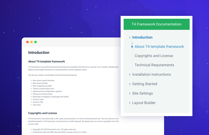 T4 Joomla template framework documentation