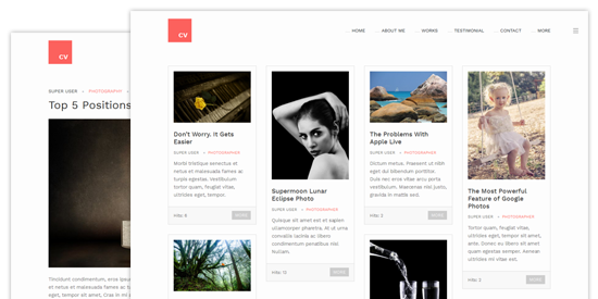multiple joomla blog layouts