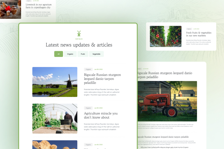 Joomla agriculture blog template
