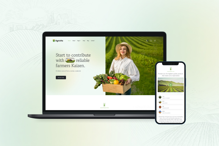responsive Joomla template for organic farm