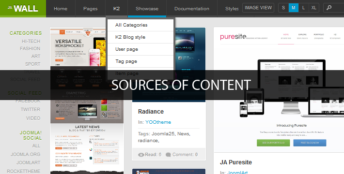 JA Wall Insight #7: K2 or Joomla Standard Content? At Your Choice