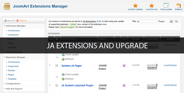 JA Wall Insight #9: JA Extensions Configuration and Upgrade