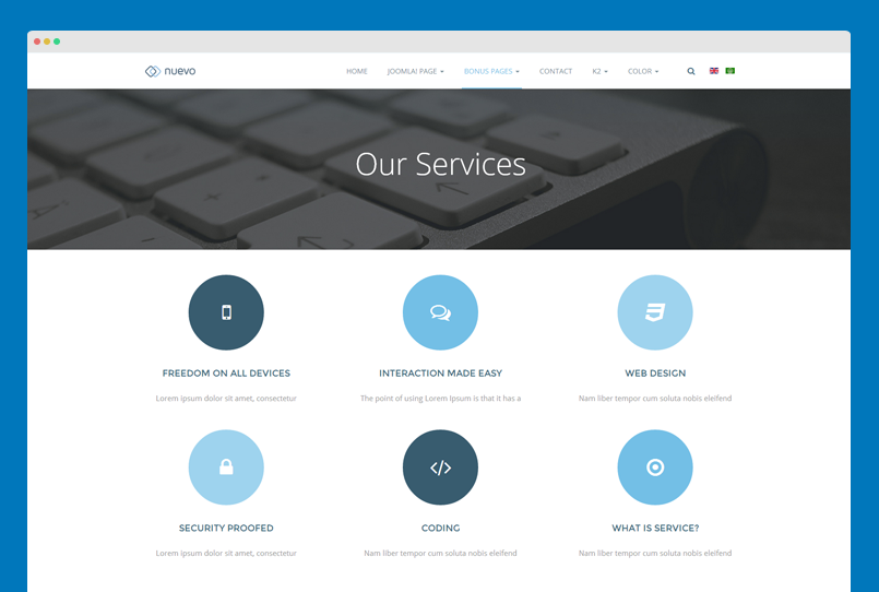 service page front
