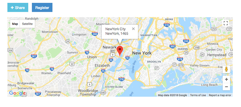 event location on google map