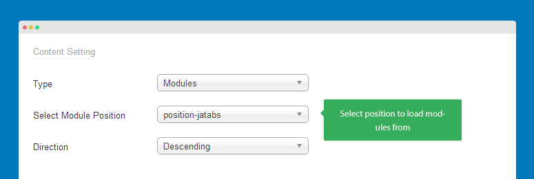 Select module by position