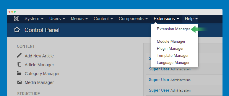 access extension manager