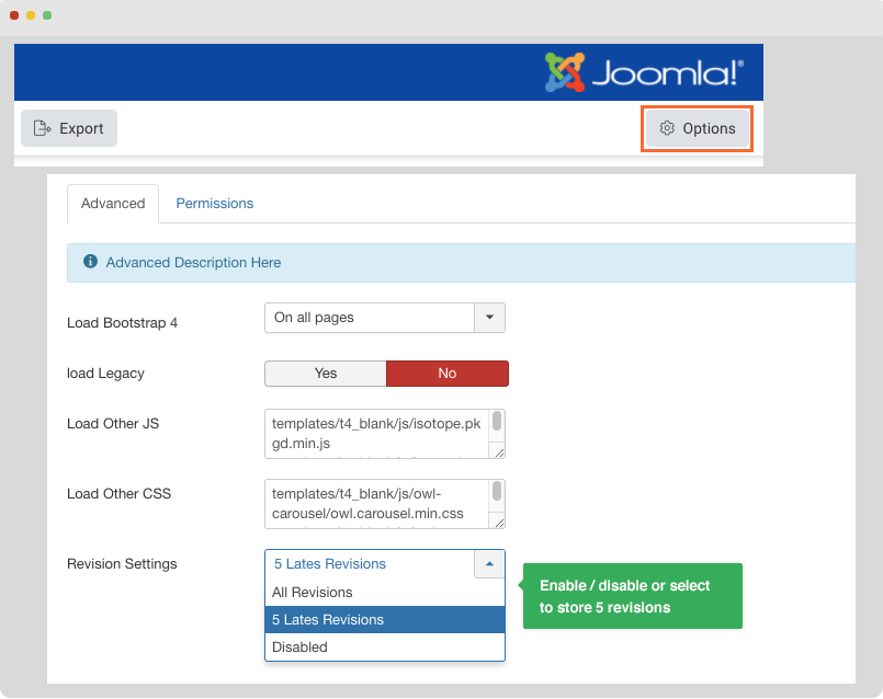Joomla page builder revisions