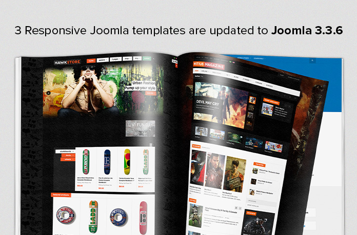 3 More Responsive Joomla templates are updated to Joomla 3.3.6