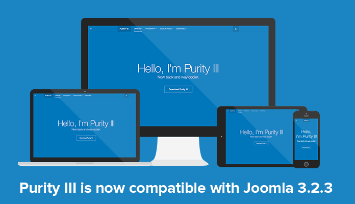 The Best Free Responsive Joomla template - Purity III is now Joomla 3.2.3 ready