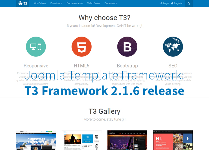Joomla template framework: T3 Framework v2.1.6 release