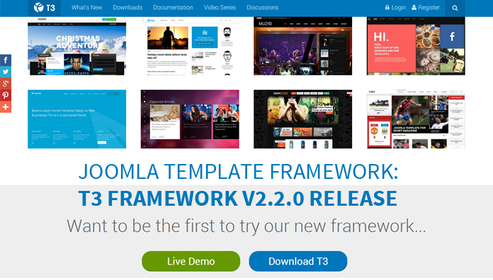 Joomla template framework: T3 Framework v2.2.0 release