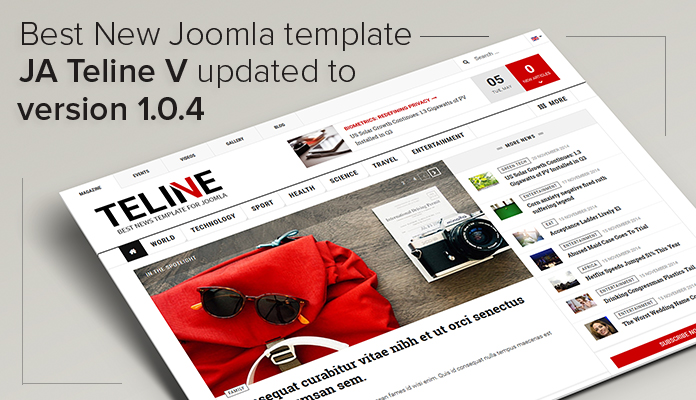 Best Joomla News template for Joomla 3 - JA Teline V v1.0.4 release