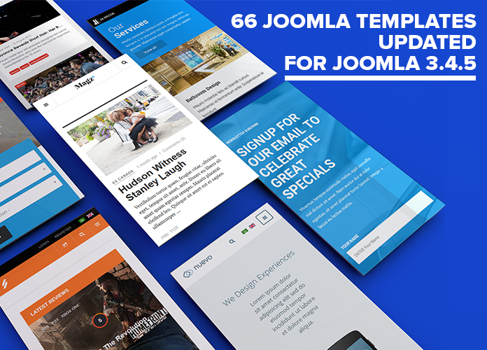 66 Joomla templates updated for Joomla 3.4.5