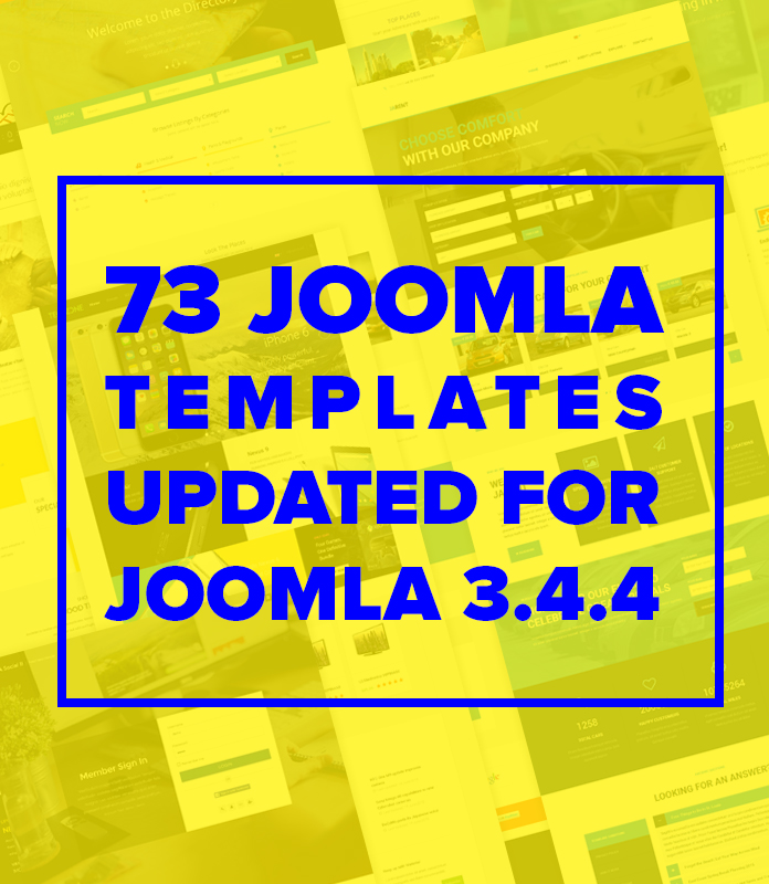 73 Joomla templates updated for Joomla 3.4.4