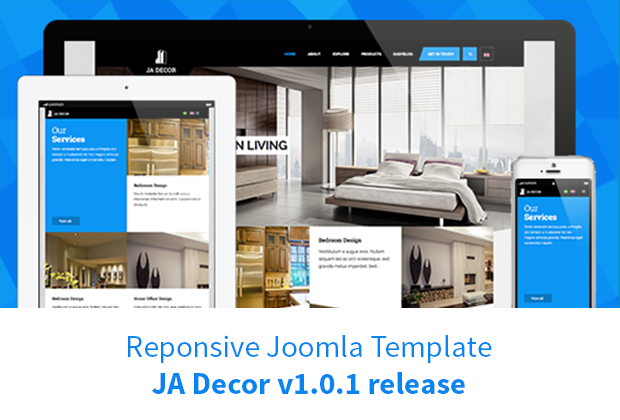 Responsive Joomla template: JA Decor v1.0.1 release