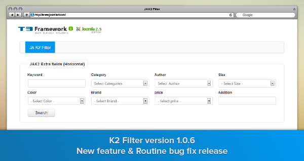 K2 Filter version 1.0.6 : Routine bug fix and new feature release