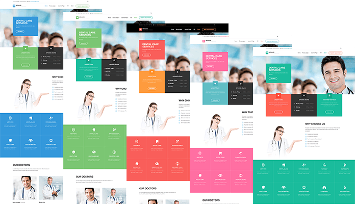 Joomla template for Hospitals and Clinics with 5 colors 