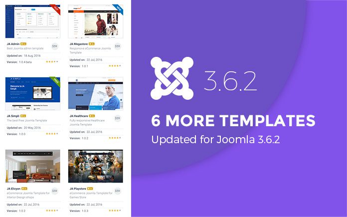 Joomla 3.6.2 updates