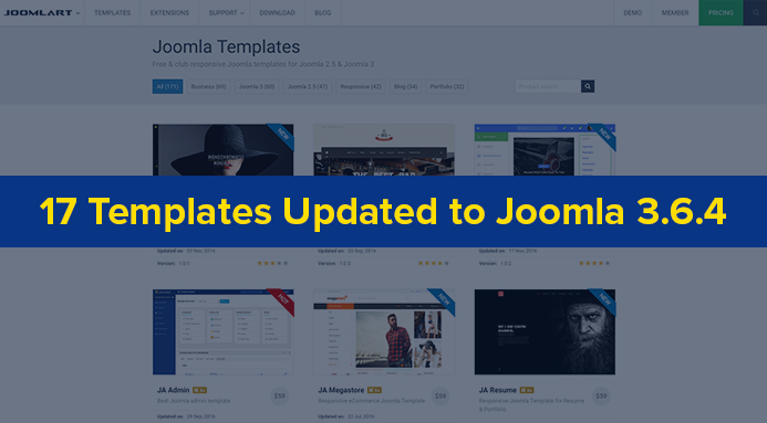 Joomla 3.6.2 updates