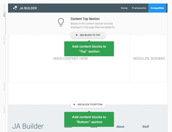 Add more content blocks to 3rd Party Extension pages