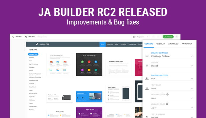 JA Builder RC2 released
