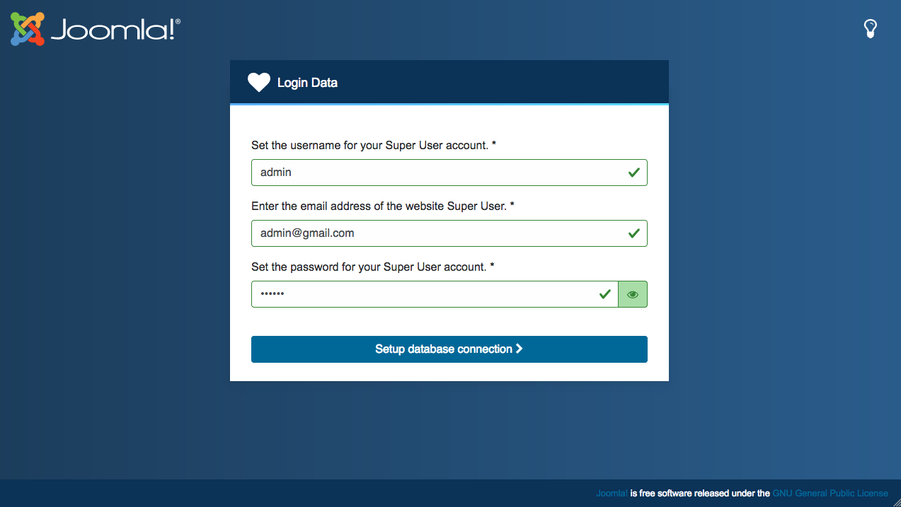 joomla 4 site login account configuration