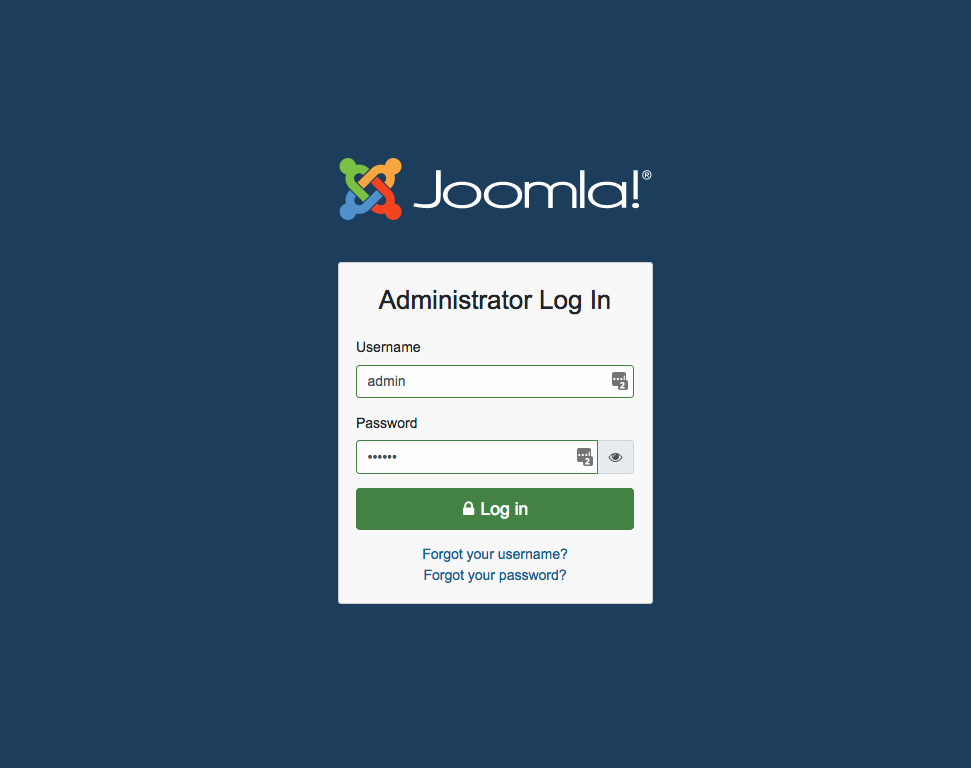 joomla 4 login page