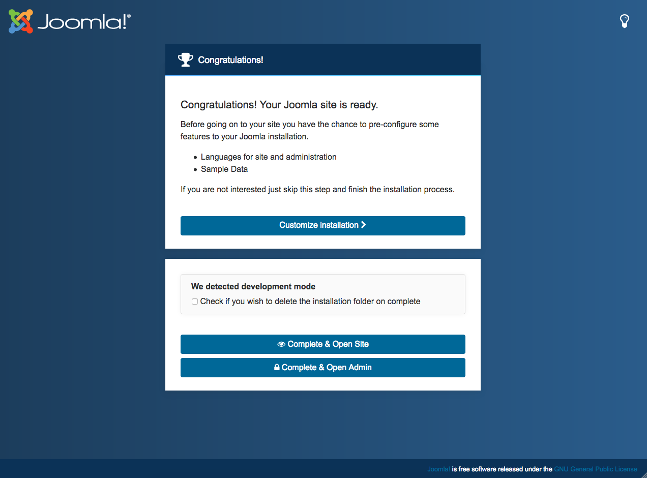 joomla 4 installation customization