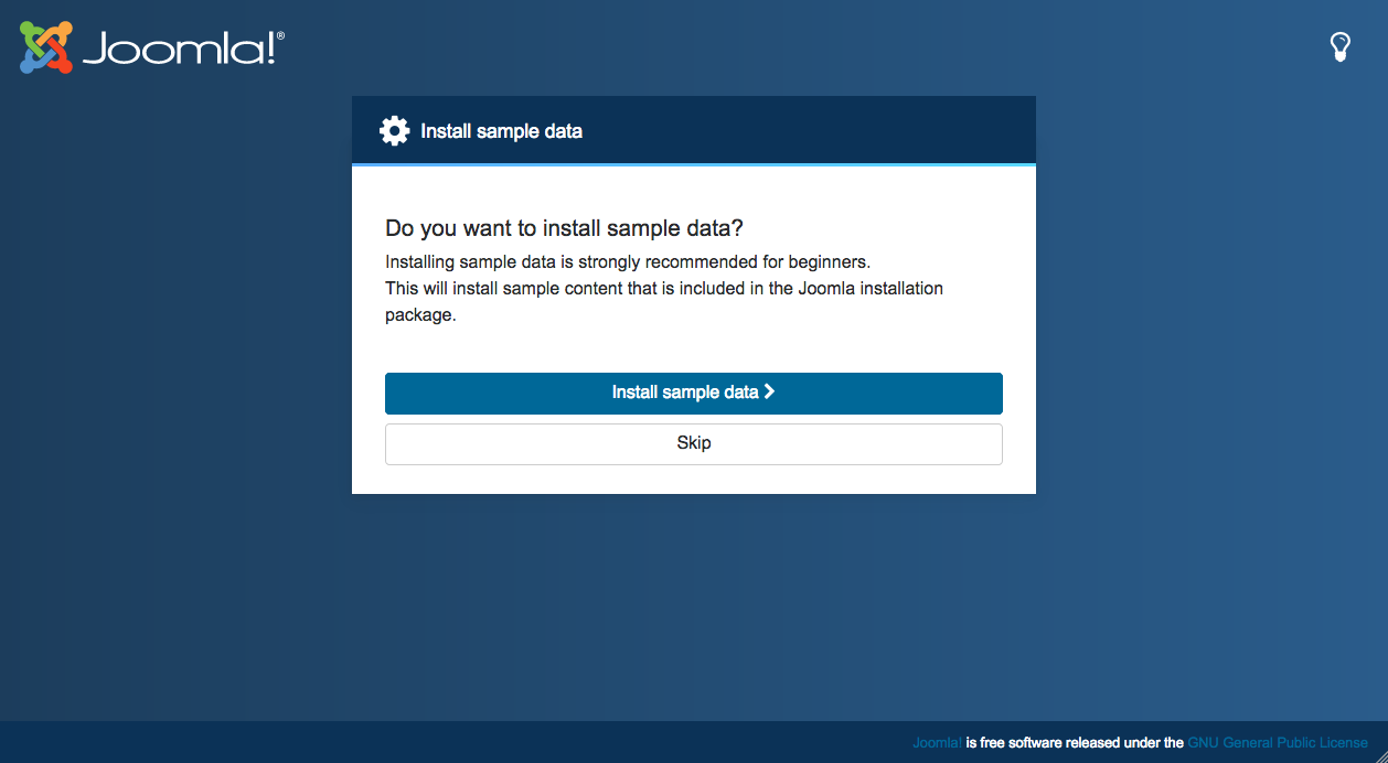 joomla 4 sample data installation
