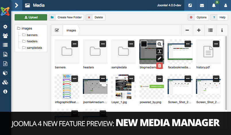 Joomla 4 new media manager
