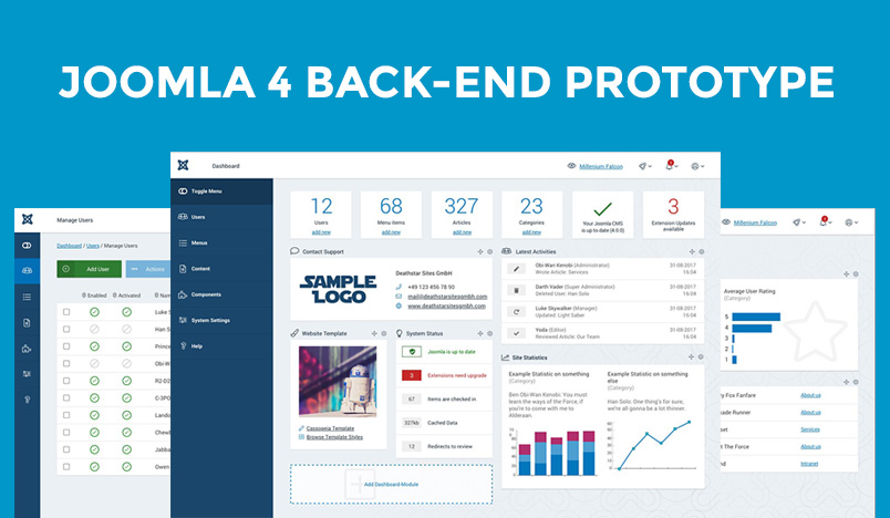 Joomla 4 new back-end preview