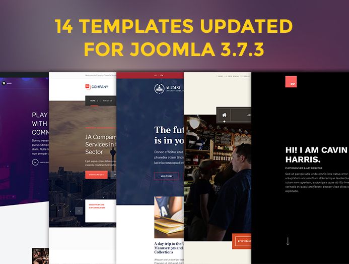 Joomla 3.7.3 updates