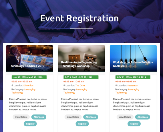 Joomla event registration extension DT Register