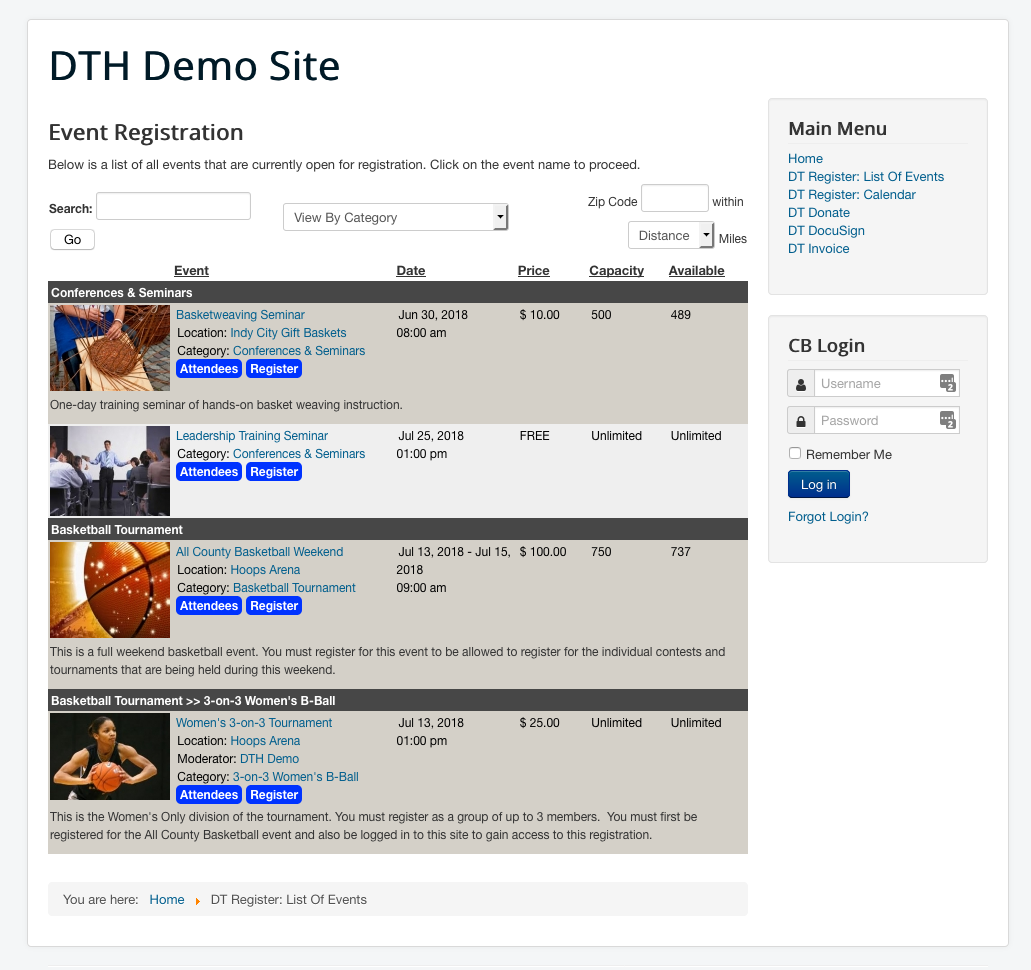 Dt Register older event page