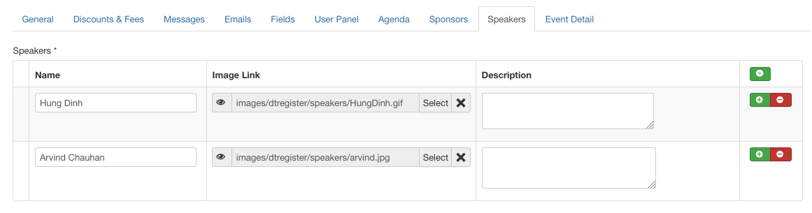 DT Register Speaker settings