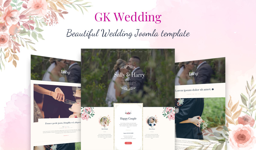 Joomla template for wedding websites - GK Wedding