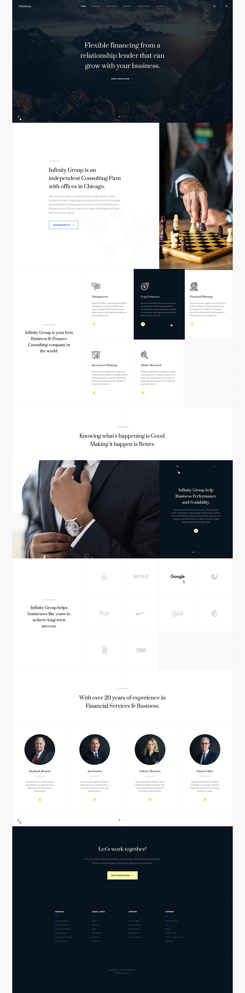 business joomla template home page GK Infinity