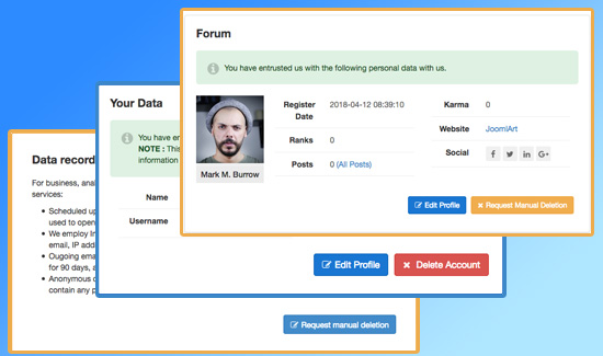 joomla-gdpr-user-info-page