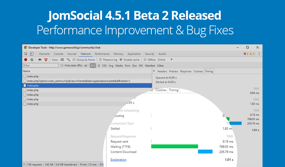 JomSocial major release for performance improvement and 17+ bug fixes