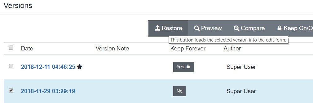 Joomla 4 content restore