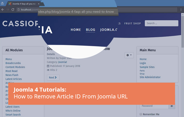 Tutoriel Joomla 4 pour supprimer l'identifiant des URL