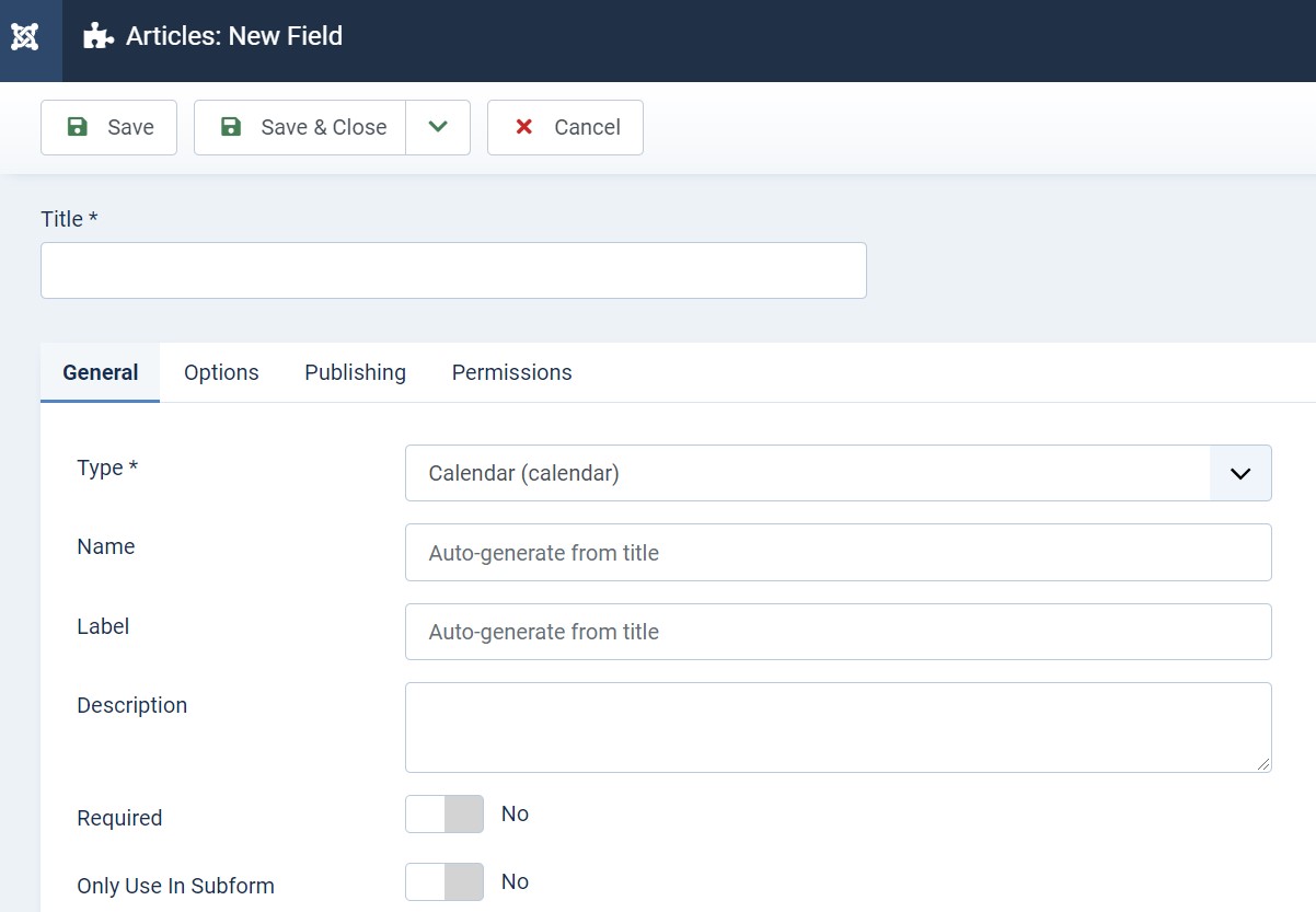 Joomla 4 custom fields