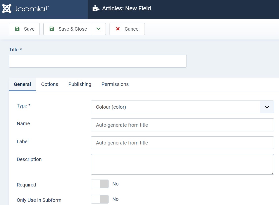 Joomla 4 custom fields