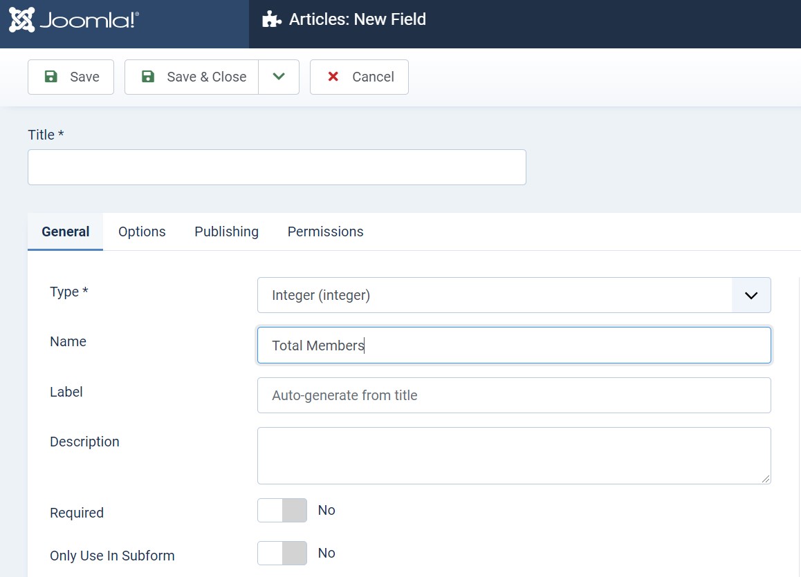 Joomla 4 custom fields