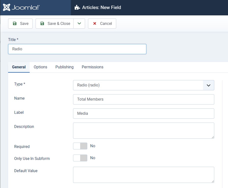 Joomla 4 custom fields