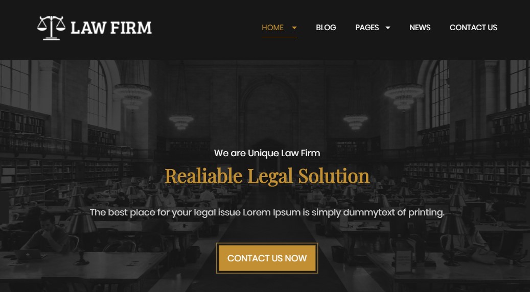 Joomla template for lawyers and legal business websites