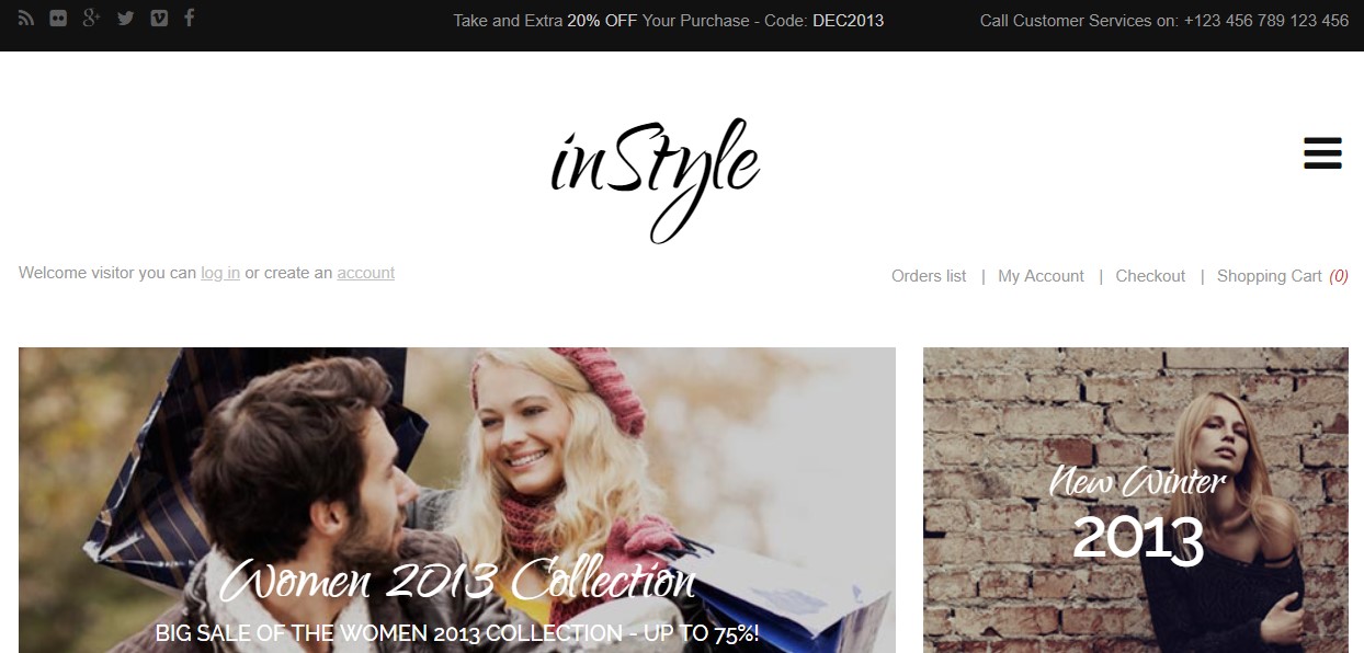 shoping joomla template