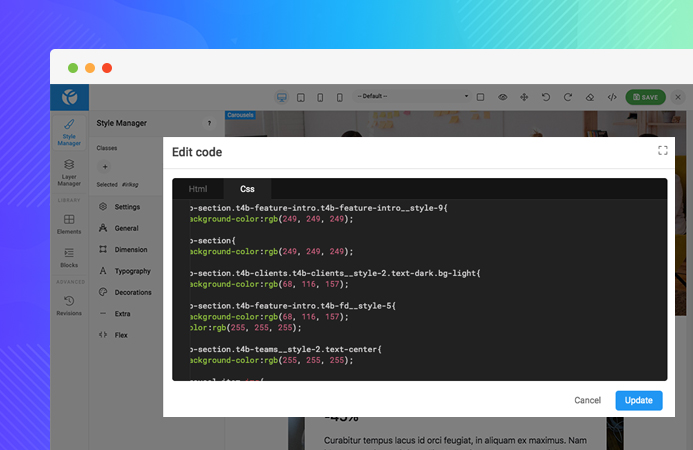 T4 Joomla page builder CSS customization