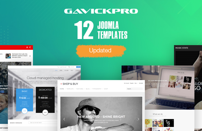 12 gavick Joomla templates updated